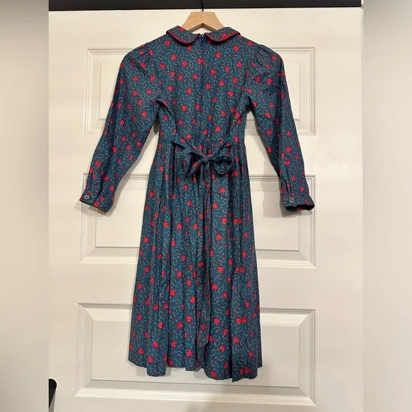Beautiful Vintage Laura Ashley Girls Dress (Size 7-8) Peter Pan/Sailor Collar - Picture 3 of 14